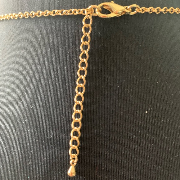 Necklace oval link goldtone with crystals - Picture 4 of 8